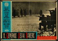 8e420 GENERAL DELLA ROVERE Italian photobusta '61 Vittorio De Sica directed, firing squad!