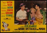 8e426 GREATEST SHOW ON EARTH Italian photobusta R62 Charlton Heston, Betty Hutton!