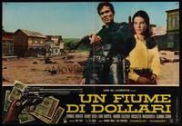8e430 HILLS RUN RED Italian photobusta '67 Carlo Lizzani, Henry Silva in spaghetti western!