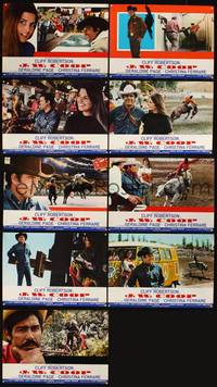 8e337 J.W. COOP 9 Ital/Eng photobustas '72 great images of rodeo cowboy Cliff Robertson!
