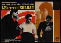 8e437 LE PETIT SOLDAT Italian photobusta '63 Jean-Luc Godard directed, Michael Subor, Anna Karina!