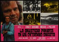 8e472 SUNDAY IN THE COUNTRY Italian photobusta '75 Michael Pollard, Ernest Borgnine w/shotgun!