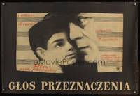 8e597 L'APPEL DU DESTIN Polish 23x34 '54 George Lacombe directed comedy, JP art of man & boy!