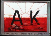 8e677 AK Polish 28x40 '98 wild Starowieyski art of bloody battlefield!