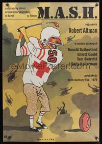 8e717 MASH Polish 26x38 '70 Robert Altman classic, Marszatek art of golfing football player!