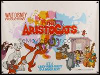 8f188 ARISTOCATS British quad R79 Walt Disney feline jazz musical cartoon, great image!