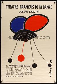 8f063 THEATRE FRANCAIS DE LA DANSE French 31x47 '69 cool Calder artwork, French dance performance!