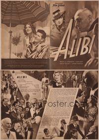 8g184 ALIBI German program '46 Erich von Stroheim stars in French mystery thriller!