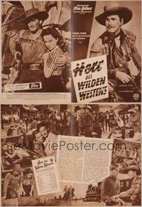 8g194 DODGE CITY German program '50 Michael Curtiz classic, different images of Errol Flynn!