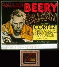 8g035 FLESH glass slide '32 John Ford, great c/u of wrestler Wallace Beery + sexy Karen Morley!