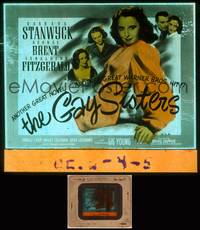 8g042 GAY SISTERS glass slide '42 sexy full-length image of bad sister Barbara Stanwyck!