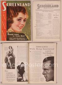 8g073 SCREENLAND magazine May 1931, art of pretty smiling Janet Gaynor by Thomas Webb!
