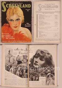 8g079 SCREENLAND magazine November 1931, art of Ann Harding in feathers by Edward L. Chase!