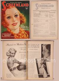 8g078 SCREENLAND magazine October 1931, great close up art of Joan Crawford by Edward L. Chase!
