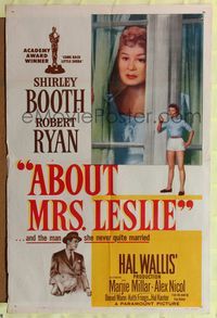8h017 ABOUT MRS. LESLIE 1sh '54 Shirley Booth, Robert Ryan, the man she never quite married!