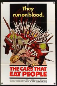 8h161 CARS THAT ATE PARIS 1sh '74 early Peter Weir, sensational art of killer auto eating people!