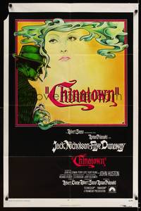 8h179 CHINATOWN int'l 1sh '74 great art of smoking Jack Nicholson & Faye Dunaway, Roman Polanski