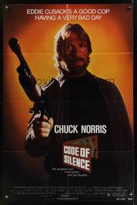 8h206 CODE OF SILENCE 1sh '85 Chuck Norris is a good cop having a very bad day!