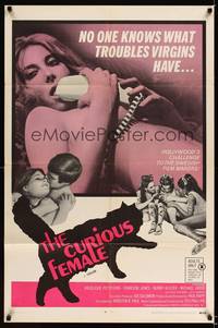 8h240 CURIOUS FEMALE 1sh '69 X-rated sci-fi, no one knows the troubles of virgins!