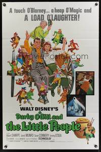8h244 DARBY O'GILL & THE LITTLE PEOPLE 1sh R77 Disney, Sean Connery, a load o'laughter!
