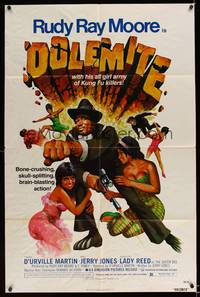 8h294 DOLEMITE 1sh '75 D'Urville Martin, Lady Reed, best art of brain-blasting Rudy Ray Moore!