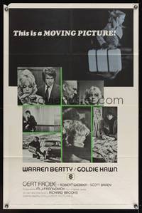 8h004 $ style B 1sh '71 multiple pictures of bank robbers Warren Beatty & Goldie Hawn!