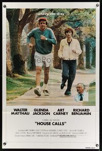 8h498 HOUSE CALLS 1sh '78 Walter Matthau, Glenda Jackson, Art Carney, a funny love story!