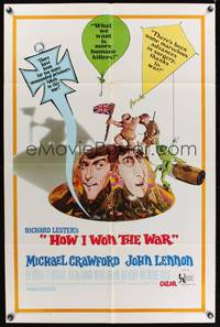 8h500 HOW I WON THE WAR 1sh '68 great wacky art of John Lennon & Michael Crawford on helmet!