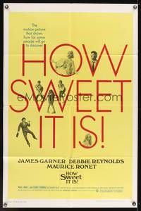 8h501 HOW SWEET IT IS 1sh '68 Jerry Paris, James Garner, Debbie Reynolds, Maurice Ronet!