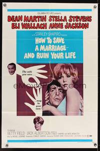 8h507 HOW TO SAVE A MARRIAGE 1sh '68 Dean Martin, Stella Stevens, Eli Wallach, And Ruin Your Life!