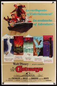 8h529 IN SEARCH OF THE CASTAWAYS 1sh R78 Jules Verne, Hayley Mills in an avalanche of adventure!