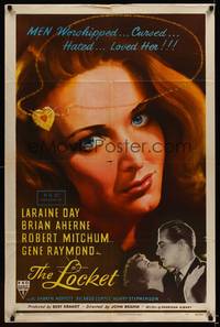 8h590 LOCKET style A 1sh '46 great close-up artwork of Laraine Day, Brian Aherne!