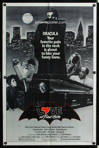 8h596 LOVE AT FIRST BITE 1sh '79 AIP, wacky vampire image of George Hamilton as Dracula!
