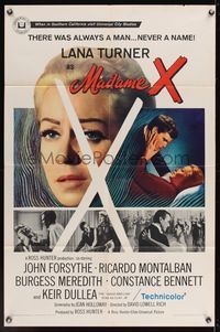 8h605 MADAME X 1sh '66 sexy Lana Turner always had a man, but never a name!