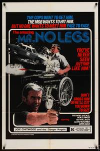 8h666 MR. NO LEGS 1sh '81 Richard Jaeckel, wild action, wheelchair & guns image!