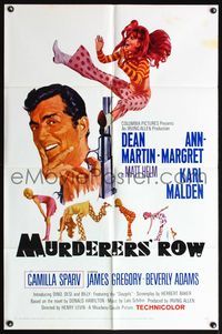 8h673 MURDERERS' ROW 1sh '66 art of spy Dean Martin as Matt Helm, sexy Ann-Margret!