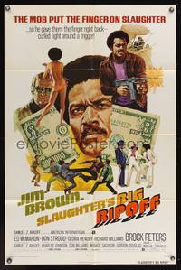 8h846 SLAUGHTER'S BIG RIPOFF 1sh '73 the mob put the finger on BAD Jim Brown!