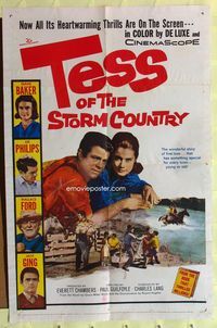 8h901 TESS OF THE STORM COUNTRY 1sh '60 Diane Baker, a story of first love!