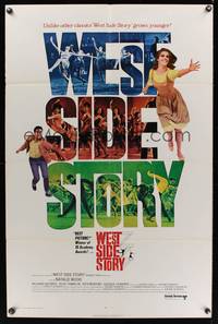 8h972 WEST SIDE STORY 1sh R68 Academy Award winning classic musical, Natalie Wood, Richard Beymer!