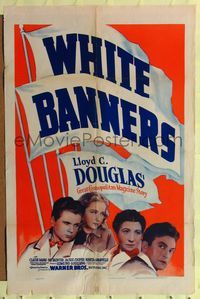 8h975 WHITE BANNERS 1sh '38 Claude Rains, Fay Bainter, Jackie Cooper, Bonita Granville!