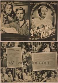 8k143 I REMEMBER MAMA German program '48 Irene Dunne, Barbara Bel Geddes, George Stevens