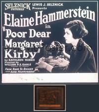 8k056 POOR, DEAR MARGARET KIRBY glass slide '21 c/u of Elaine Hammerstein with sewing machine!