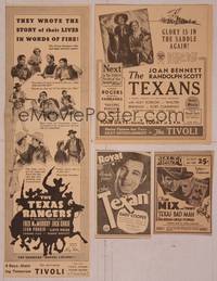 8k018 LOT OF TEXAS COWBOY MOVIE NEWSPAPER ADS 27 ads '20s-30s Gary Cooper, Tom Mix, Randolph Scott