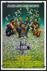 8m091 BRINK'S JOB 1sh '78 art of Peter Falk & Peter Boyle, directed by William Friedkin!