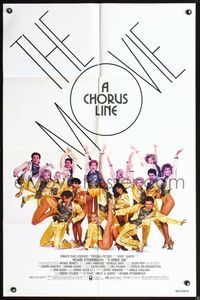 8m129 CHORUS LINE 1sh '85 Michael Douglas, photo of Broadway chorus group by Patrick Demarchelier!
