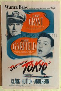8m174 DESTINATION TOKYO 1sh '43 Cary Grant & John Garfield in World War II!