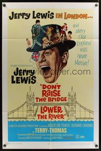 8m190 DON'T RAISE THE BRIDGE, LOWER THE RIVER 1sh '68 wacky image of Jerry Lewis in London!