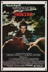 8m198 DRACULA style B 1sh '79 Laurence Olivier, Bram Stoker, vampire Frank Langella & sexy girl!