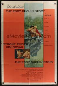 8m205 EDDY DUCHIN STORY 1sh '56 Tyrone Power & Kim Novak in a love story you will remember!