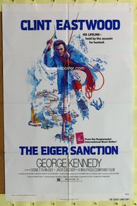 8m212 EIGER SANCTION 1sh '75 Clint Eastwood's lifeline was held by the assassin he hunted!